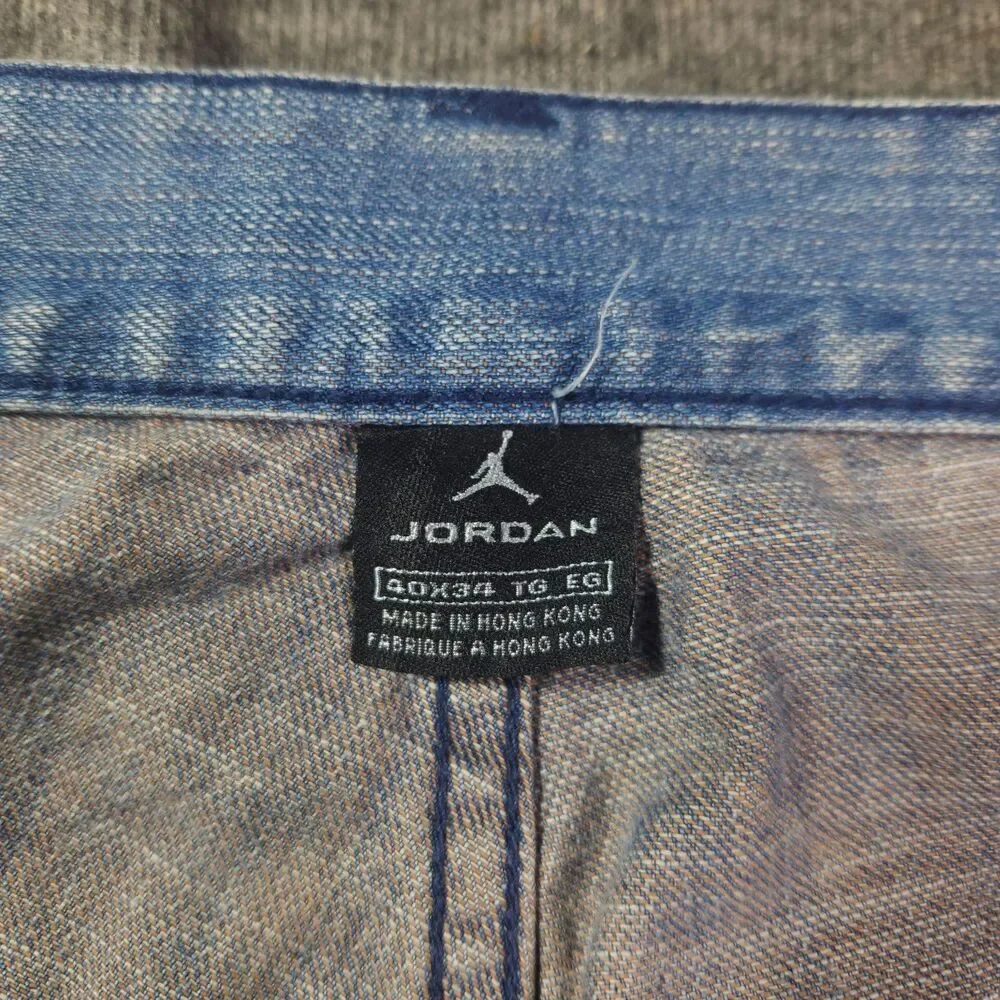 Vtg Grail Jordan 23 Baggy Jeans Mens 40x34 Curved Seam Y2K Jumpman Excellent